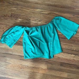 Bell sleeve off the shoulder shirt